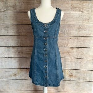 The Gap 90’s inspired denim button up mini dress